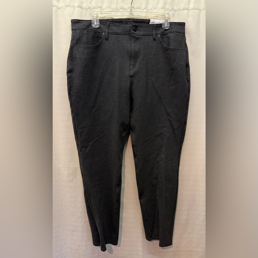 Chico's Grey Slim Leg Stretch With Pockets Pants Sz 14R